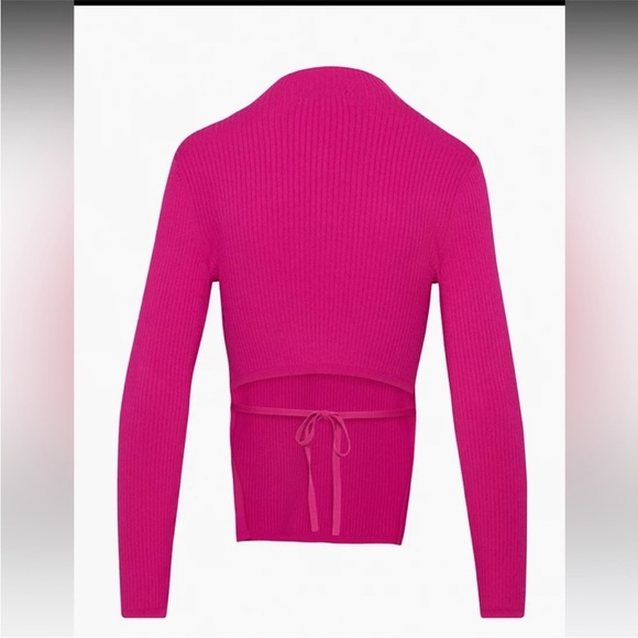 NWT Aritzia Babaton Sculpt Knit Tie-Back Longsleeve - Picture 7 of 7